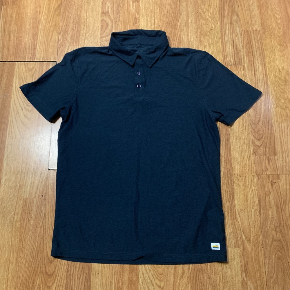Vuori Strato Tech Polo Shirt Mens Size Small Blue Soft Golf Tennis